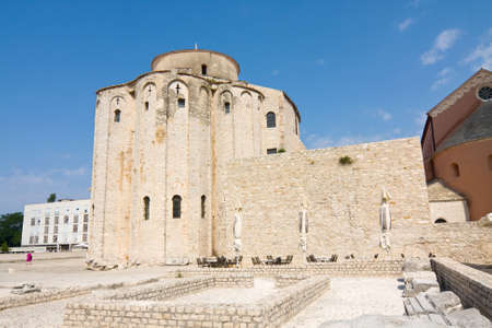 Church of st  Donat, a monumental building from the 9th century in Zadar, Croatia のeditorial素材