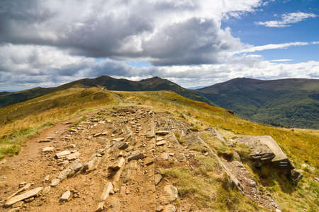 beautiful autumn mountainの写真素材