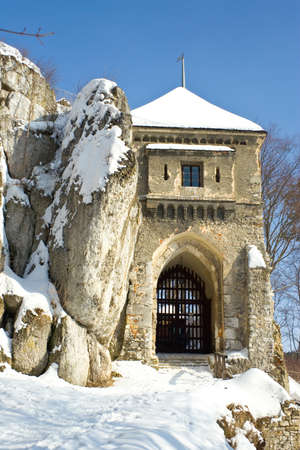 Medieval castle in Ojcow National Park のeditorial素材