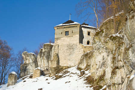 Medieval castle in Ojcow National Park のeditorial素材