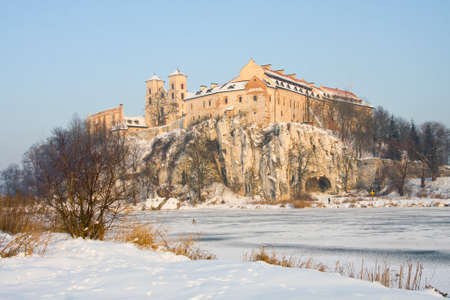 Benedictine abbey in Tyniec, Cracow. Famous Polish landmark のeditorial素材