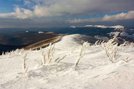 winter mountains landscapeの写真素材