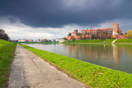 Royal castle in Wawel, Krakow, Polandのeditorial素材
