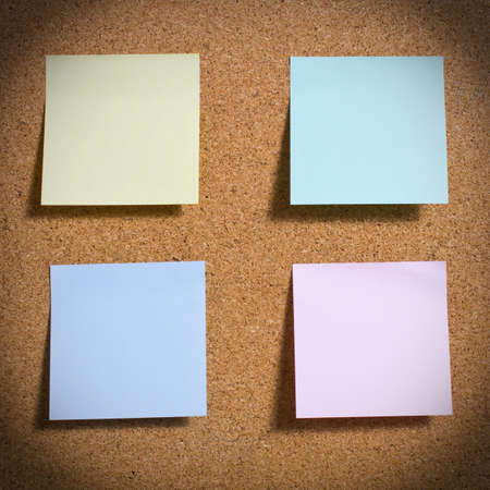 Pinboard with notes on it.の写真素材