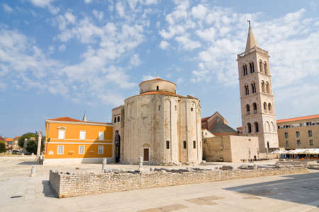 Church of st. Donat, a monumental building from the 9th century in Zadar, Croatia の写真素材