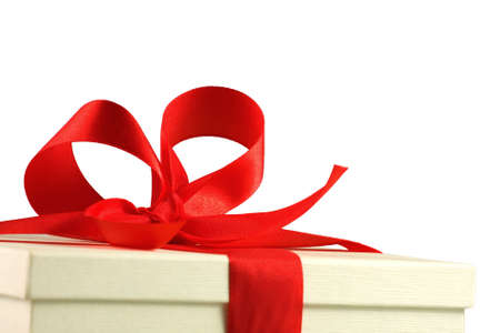 Present isolated on whiteの写真素材