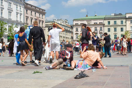 KRAKOW, POLAND - MAY 10, 2013  Juwenalia, is an annual students  holiday in Poland, usually...