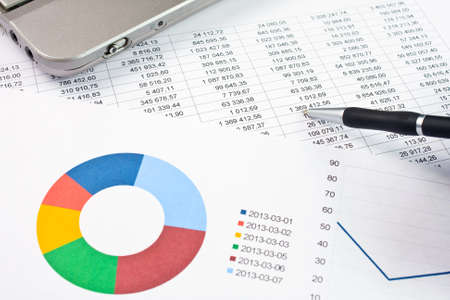financial chart の写真素材
