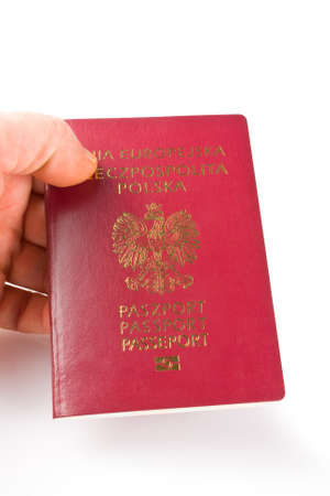 passports over white backgroundの写真素材