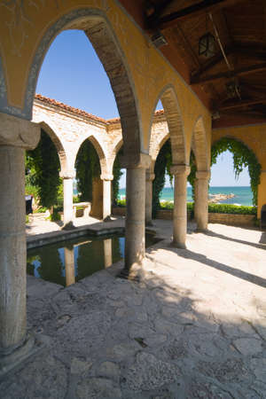 Roman bath in the yard of Balchik palace , Bulgariaのeditorial素材