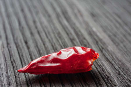 chili peppers on a tableの写真素材