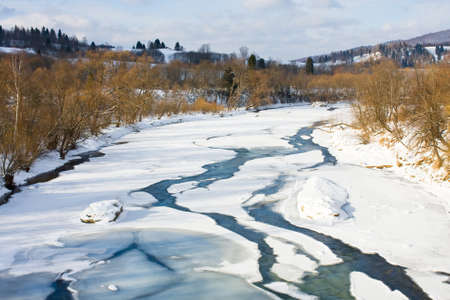 river in winter の写真素材