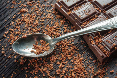 Closeup of dark chocolate 