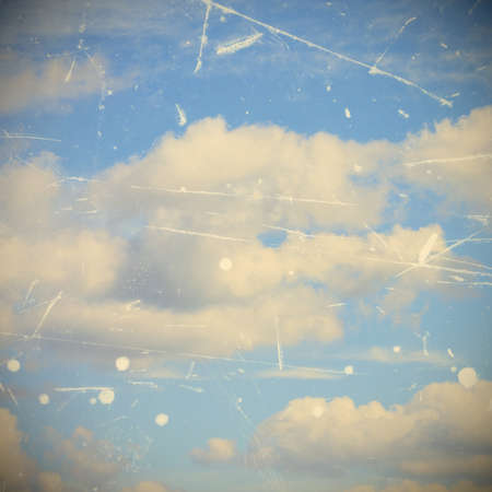cloudy sky, grunge and vintage imageの写真素材