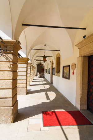 Courtyard of Niepolomice Castle, Poland のeditorial素材