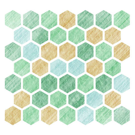 Grunge geometric hexagon pattern