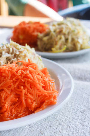 Healthy carrot salad. の写真素材