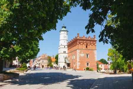 Sandomierz, Poland - MAY 23  Sandomierz is known for its Old Town, which is a major tourist attraction  MAY 23, 2014  Sandomierz, Polandのeditorial素材