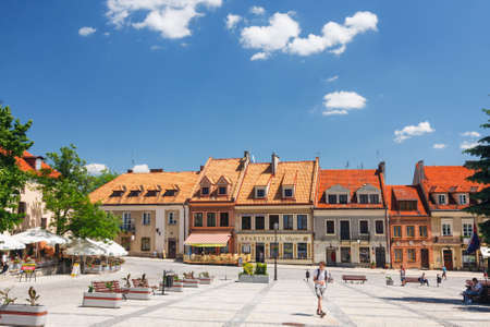 Sandomierz, Poland - MAY 23: Sandomierz is known for its Old Town, which is a major tourist attraction. MAY 23, 2014. Sandomierz, Poland. のeditorial素材