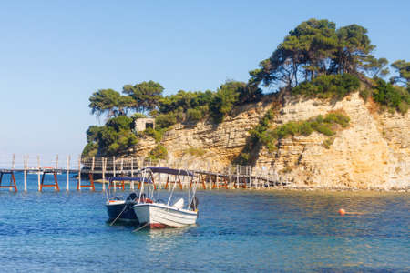 Agios Sostis, small island in Greece, Zakynthosの写真素材