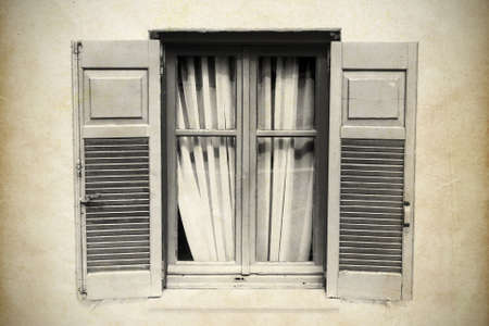 Old wooden windowの写真素材