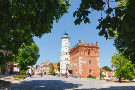 Sandomierz, Poland - MAY 23  Sandomierz is known for its Old Town, which is a major tourist attraction  MAY 23, 2014  Sandomierz, Poland  のeditorial素材