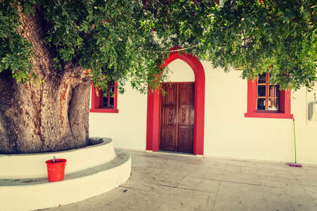 greek town, vintage lookの写真素材