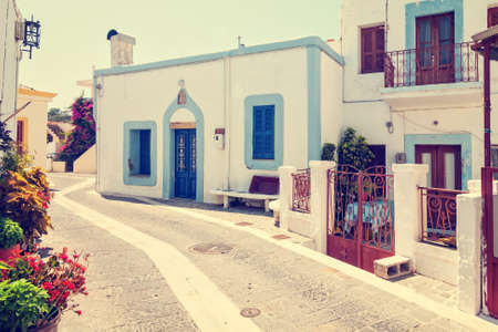 greek town, vintage lookの写真素材