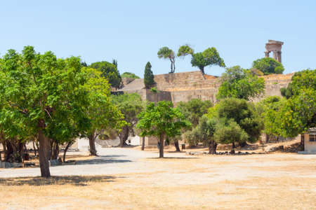 Acropolis of Rhodes at Monte Smith on the Island of Rhodes Greece. の写真素材