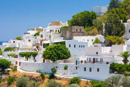 Panorama of Lindos. Rhodes, Greece. の写真素材