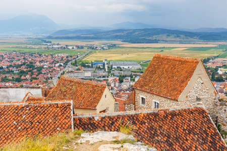 Medieval fortress in Rasnov, Transylvania, Romaniaの写真素材