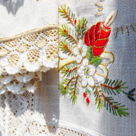 Romanian traditional fabricの写真素材