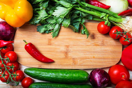 frame of vegetablesの写真素材