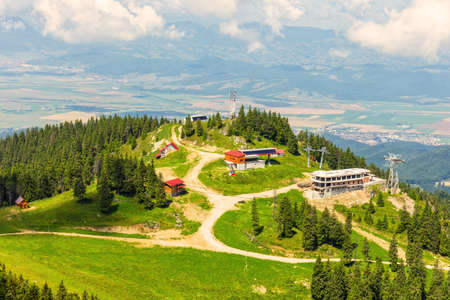 View from Postavarul Massif, Poiana Brasov, Romania の写真素材