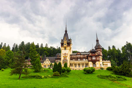 Peles castle in Sinaia, Romania のeditorial素材