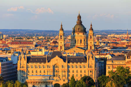 Budapest and Danube river panoramic view, Hungary, Europe のeditorial素材