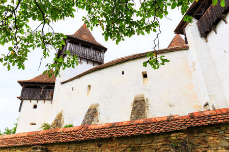 Viscri, saxon fortified church, Transylvania, Romaniaの写真素材