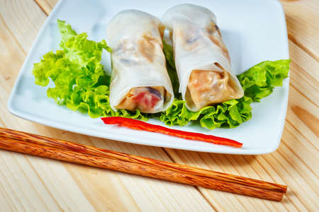 spring rollsの写真素材