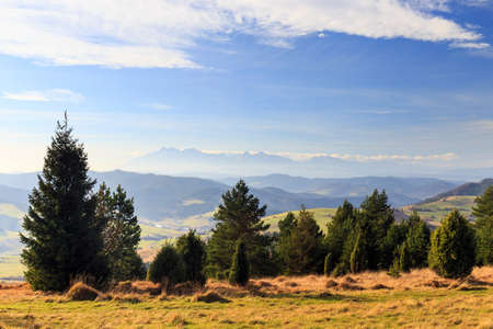 autumn mountain landscapeの写真素材