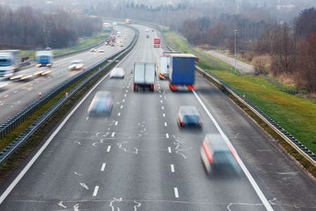 traffic on a highwayの写真素材