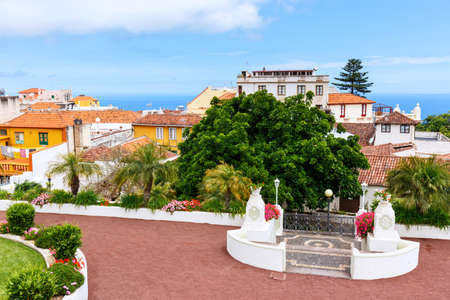 Botanical garden in La Orotava town, Tenerife, Canary Islandsの写真素材