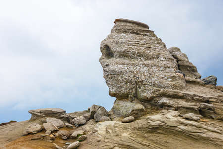 The Sphinx - Geomorphologic rocky structures in Bucegi Mountains, Romaniaの写真素材