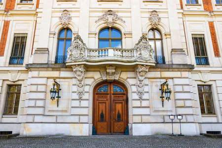 PSZCZYNA, POLAND - APRIL 21, 2015: Historical center of Pszczyna in Silesia Region, Polandのeditorial素材