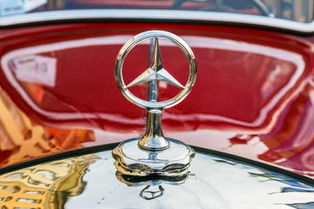 KRAKOW, POLAND - MAY 15, 2015: Classic Mercedes on the rally of vintage cars in Krakow, Poland