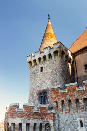 Famous Corvin Castle in Hunedoara, Romaniaのeditorial素材