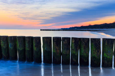 Beautiful long exposure sunset shotの写真素材