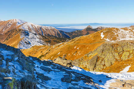 autumn mountain landscape, Red Peaks, Tatras Mountainの写真素材