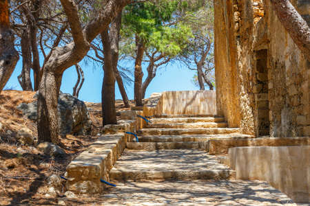 Venetian fortress Fortezza in Rethymno on Crete, Greeceの写真素材