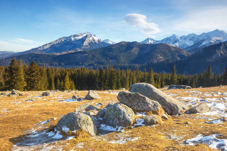 mountain landscape, Tatry, Polandの写真素材