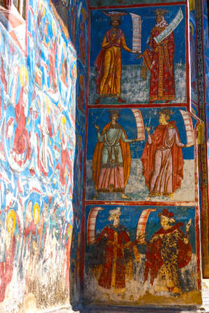 Vatra Moldovitei, Romania, July 06, 2015: Moldovita Monastery, one of the famous painted monasteries in Romania, Unesco Heritage, Romaniaのeditorial素材